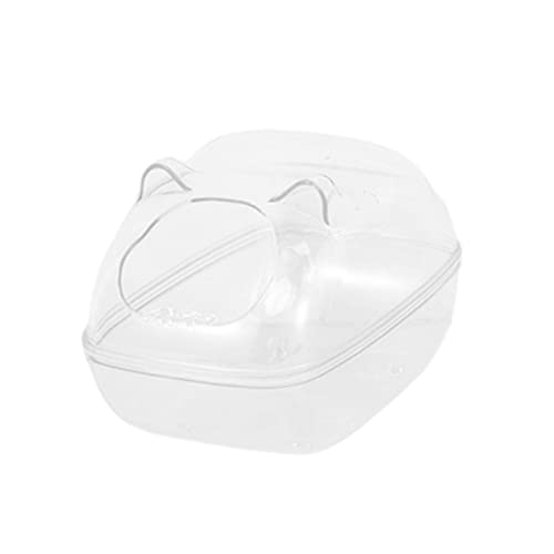 Milageto Hamster-Sandbadbehälter Hamster-Toilettenzubehör für Kleintiere, transparent, Rechteck S von Milageto