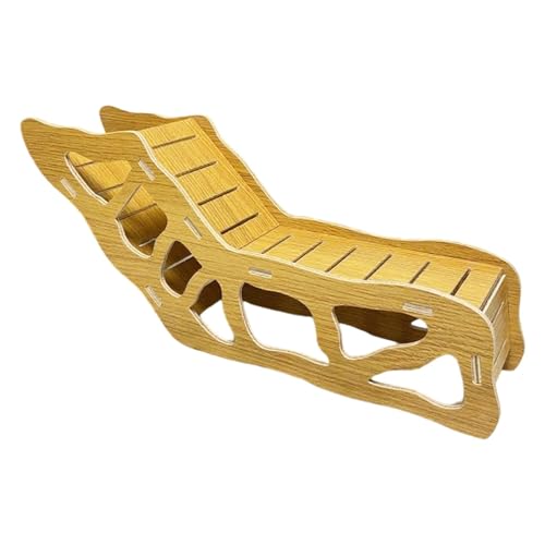 Milageto Hamsterhaus-Leiter, Hamsterhaus-Verstecke, Holzleiter, Brücke, Käfigzubehör für -Kleintiermäuse, Rennmäuse, Groß von Milageto