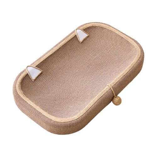 Milageto Katzenkratzbrett, verdickt, Zubehör, Sisal mit Ball, Kratzbrett, Nestbecken für Hauskatzen, Schleifklauen, 61cmx40cmx9cm Milageto Katzenkratzbrett, verdickt, Zubehör, Sisal mit Ball, Kratzbrett, Nestbecken für Hauskatzen, Schleifklauen, 61cmx40cmx9cm von Milageto