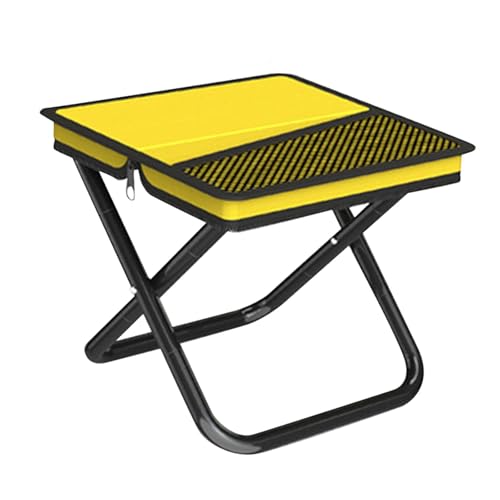 Milageto Klappende Campinghocker Picknick Stuhl Footstool tragbar, Gelb von Milageto