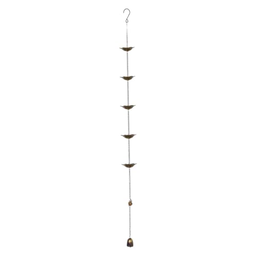 Milageto Lotus Regenkette, 250 cm Länge, Dachtraufenentwässerung, Ableitung von Regenwasser, dekorativ für Fallrohre, Balkon, Dach, Markisen, Rasen Milageto Lotus Regenkette, 250 cm Länge, Dachtraufenentwässerung, Ableitung von Regenwasser, dekorativ für Fallrohre, Balkon, Dach, Markisen, Rasen von Milageto