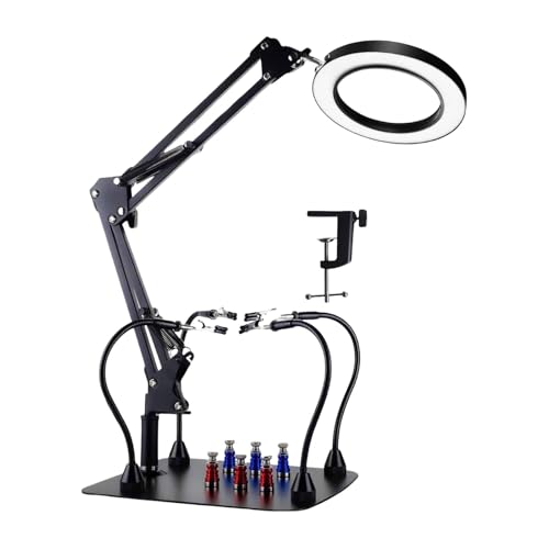 Milageto Magnetische, Lötstation, Lötwerkzeugtisch, professionell, vielseitig, mit Licht für Heimwerkerarbeiten Milageto Magnetische, Lötstation, Lötwerkzeugtisch, professionell, vielseitig, mit Licht für Heimwerkerarbeiten von Milageto