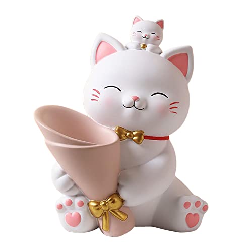 Milageto Minimalistische Katzen-Statuen aus Kunstharz, Pflanzgefäße, Blumentopf, Heimhalter, Blumenvase für Einweihungsparty, Wohnzimmer, Ornamente, Hochzeit von Milageto