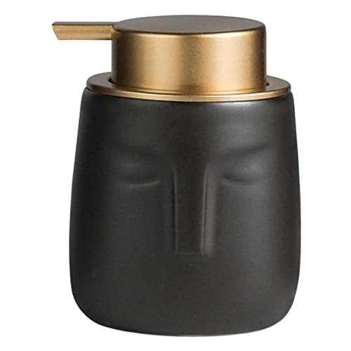 Milageto Moderne Keramik Seifenspender Flasche Handpumpe Dekoration für Badezimmer, Schwarz von Milageto