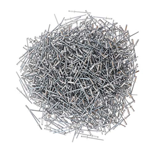Milageto Nieten Aluminium Blindnieten 3,0 Mm, Menge 1000 Stück - Silber, 3,0 x 8 mm von Milageto