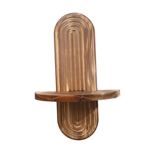 Milageto Ovales Wandregal Organizer kreativer dekorativer Wandmontagelager Holzausstellungsständer für Garten Balkon Terrasse Büro, Einzelne Schicht, 20cmx29.5cm Milageto Ovales Wandregal Organizer kreativer dekorativer Wandmontagelager Holzausstellungsständer für Garten Balkon Terrasse Büro, Einzelne Schicht, 20cmx29.5cm von Milageto