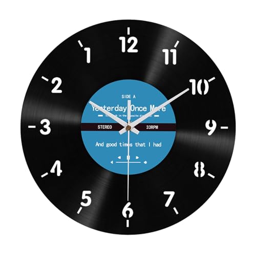 Milageto Rückwärts-Wanduhr, gegen den Uhrzeigersinn, arabische Zahlen, dekorative Uhr für Büro, Wohnzimmer, Heimwanddekoration von Milageto