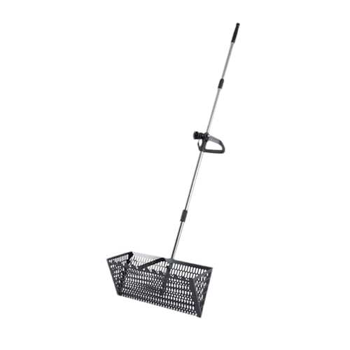 Milageto Sand Rake Pet, langer Griff, Kohlenstoffstahl, Sieben, Premium, bequeme Einfachreinigung großer Schaufel mit breiter Korb Sifter, Schwarz Milageto Sand Rake Pet, langer Griff, Kohlenstoffstahl, Sieben, Premium, bequeme Einfachreinigung großer Schaufel mit breiter Korb Sifter, Schwarz von Milageto