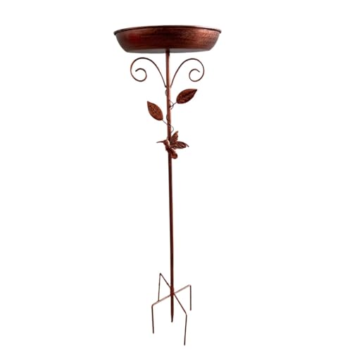 Milageto Vogelbad, Vogelfutterspender, 83,8 cm, Hof-Ornament, Retro, wetterfeste Wasserschale, Vogelbad für Rasen, Hinterhof, Hof, Außenbereich Milageto Vogelbad, Vogelfutterspender, 83,8 cm, Hof-Ornament, Retro, wetterfeste Wasserschale, Vogelbad für Rasen, Hinterhof, Hof, Außenbereich von Milageto