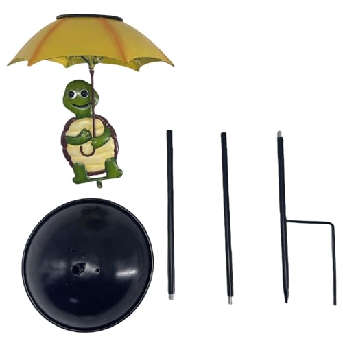 Milageto Vogelfutterstation, Solar-Frosch, große Kapazität, einfache Installation, Froschfigur, Licht mit Regenschirm, Gartendekor für Balkon, Terrasse Milageto Vogelfutterstation, Solar-Frosch, große Kapazität, einfache Installation, Froschfigur, Licht mit Regenschirm, Gartendekor für Balkon, Terrasse von Milageto