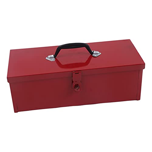 Milageto Werkzeugkasten aus Metall mit tragbarem Griff, Mehrzweck-Aufbewahrungskoffer, Organizer, Werkzeugkasten von Milageto