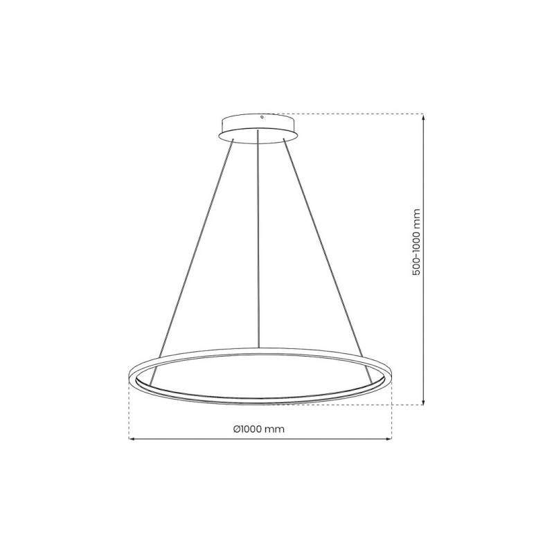 LED-Hängelampe Saturno, Ø 100 cm, goldfarben, 1-fl., 4.000 K von Milagro Lighting