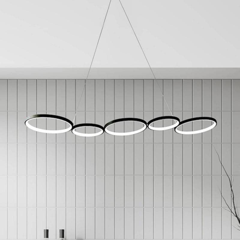 LED-Hängeleuchte Olympia, Metall, schwarz, 4.000 K von Milagro Lighting