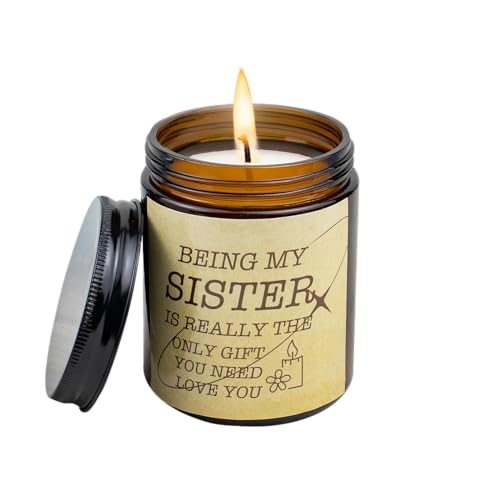 Sister Gifts from Sister Brother Friend, Funny Birthday Thanksgiving Christmas Day Gifts for Mom, Scented Candle Gifts for Sister, Girls von Milaloko
