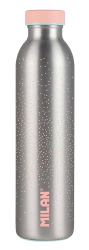 ISOThermische Flasche aus Edelstahl 591 ml Serie Silver, Rosa Milan von Milan