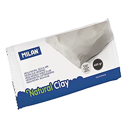 MILAN 1 x Natura Clay 400 g, lufttrocknend, weiß, mehrfarbig, 400 g von Milan