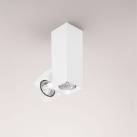 Milan Dau Spot Deckenstrahler, verstellbar 2-flg., seidenweiß Milan Dau Spot Deckenstrahler, verstellbar 2-flg., seidenweiß von Milan