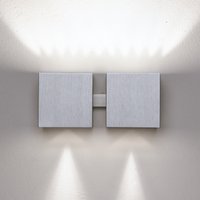 Milan Dau Wandleuchte, 2-flg. Aluminium gebürstet Milan Dau Wandleuchte, 2-flg. Aluminium gebürstet von Milan