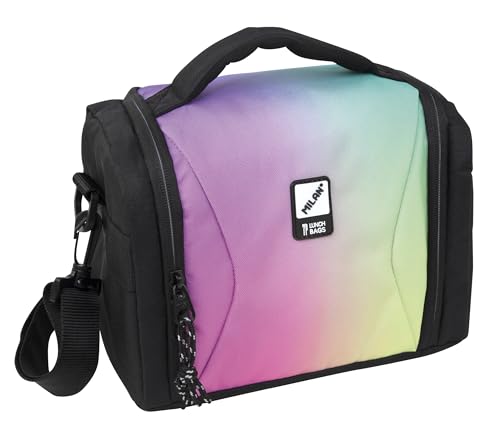 MILAN 64254 Thermo-Tasche für Lebensmittel, großes Fassungsvermögen, 5 l, Serie Sunset, Schwarz, mehrfarbig von Milan