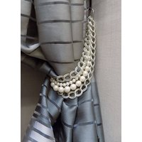 Set 4 Fermatende Catene Argento E Perle Set 4 Fermatende Catene Argento E Perle von MilanChicChandeliers