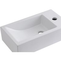 Hudson Reed - Aufsatzwaschbecken Sanford - Moderne Waschschale aus Keramik in Weiß Rechteckig 450MM Breite - Waschbecken Waschtisch von HUDSON REED