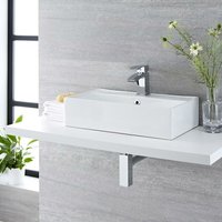 Halwell - Aufsatzwaschbecken Halwell Rechteckig 505mm x 355mm mit Standarmatur im Set - Hudson Reed von HUDSON REED