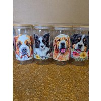 Trinkglas 500Ml Mit Deckel, Hunde, Motivglas von MilasyGeschenke