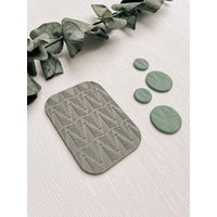 Texturmatte/Polymer Clay Textur Mat Print Christmastrees von MildStormCrafts