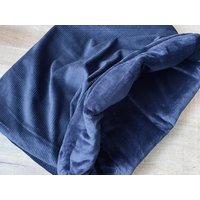 Kuschelsack Navy Dunkelblau , Schlafsack, Hundebett, Kuschelsack, Höhle Hund Hundehöhle von MildredsHundeausst