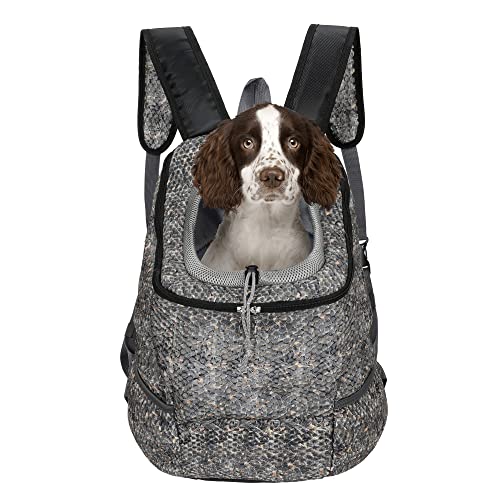 Mile High Life Wanderrucksack für Haustiere im Freien | Tragetasche für kleine Hunde | Hunderucksack mit atmungsaktivem Netz mit weicher Polsterung (Camouflagebraun, Größe M (1 Stück) von Mile High Life