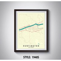Cholera Wv Map Print Vintage Style Büro Wandkunst von MilesToGoMaps