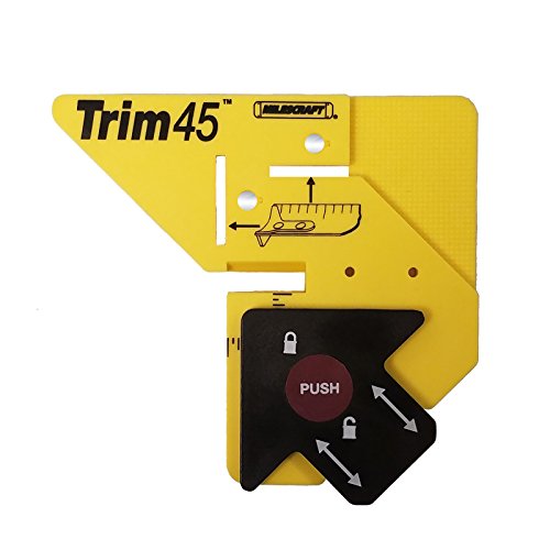 Milescraft 8401 Trim 45 Zimmereihilfe, Trimmlehre, Gehrungshilfe für Zierleisten von Milescraft