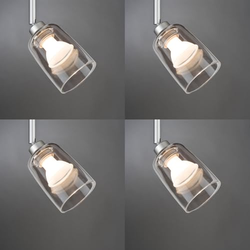 4 x Paulmann Lampenschirm Öffnung ca. 3,3 cm Rado Transparent Klar Glas Ersatzglas, Schirm, Ersatzschirm von Mili Leuchten