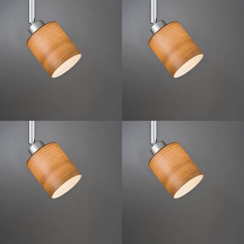 4 x Paulmann Lampenschirm Öffnung ca. 3,3 cm Zyli Braun Rund Glas Ersatzglas, Schirm, Ersatzschirm von Mili Leuchten