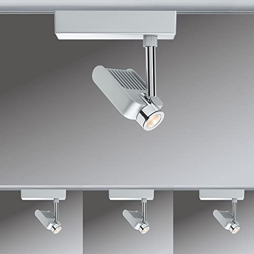 4er Set Paulmann URail Spot Schienensytem Stangensystem 230V Chrom matt inkl. LED Leuchtmittel (95215.04) von MILI-LEUCHTEN