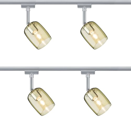 4er Set Paulmann URail Spot Schienensytem Stangensystem 230V Chrom matt inkl. LED Leuchtmittel (95341.04) von MILI-LEUCHTEN