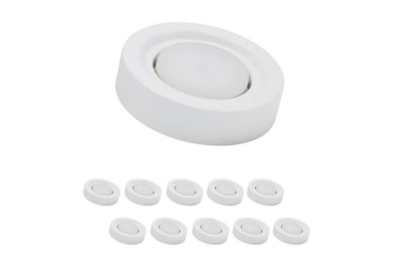 Mili Leuchten Unterschrankleuchte MILI 10er Set Aufbauleuchte 7W GX53 4000K Tageslicht 230V 520lm Weiß, MILI 10er Set Aufbauleuchte 7W GX53 4000K Tageslicht 230V 520lm Weiß von Mili Leuchten