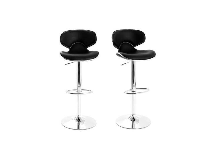 2 Design-Barhocker PEGASE Schwarz von Miliboo