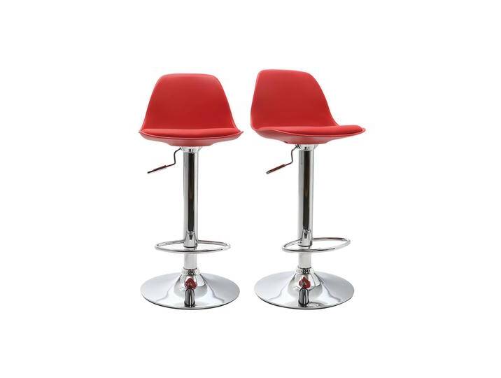 2 Design-Barhocker Rot STEEVY von Miliboo