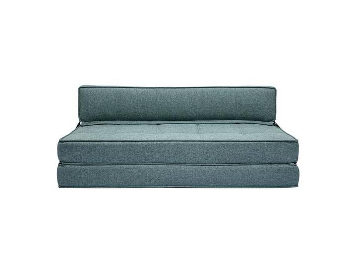 2-Sitzer-Schlafsofa graugrüner Stoff KATY von Miliboo