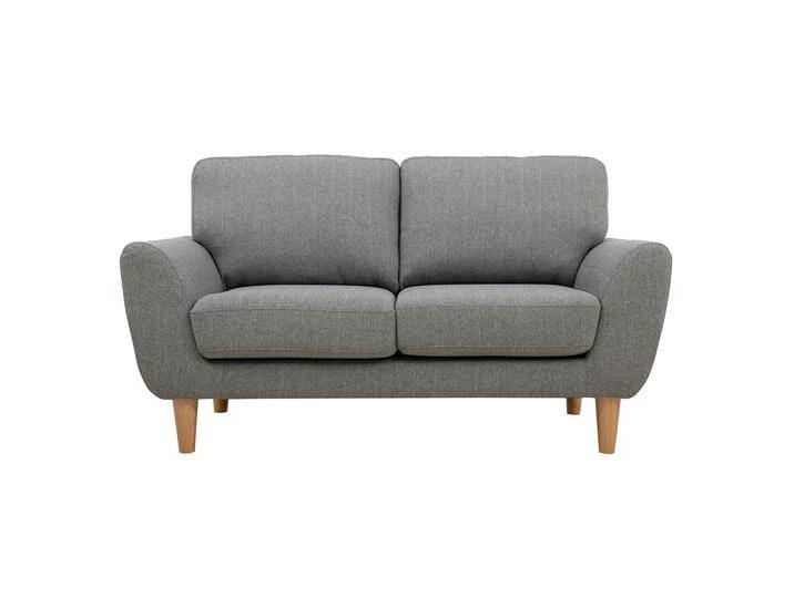 2-Sitzer Sofa mit Stoffbezug in Hellgrau ALICE von Miliboo