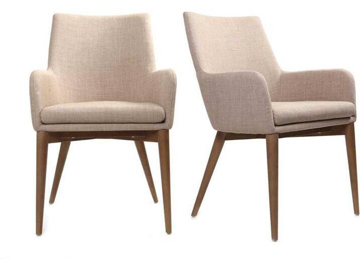 2er-Set Design-Sessel Polyester Beige SHANA 2er-Set Design-Sessel Polyester Beige SHANA von Miliboo