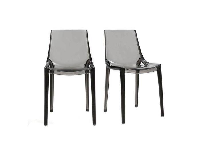 2er-Set Design-Stühle Rauchgrau YZEL von Miliboo