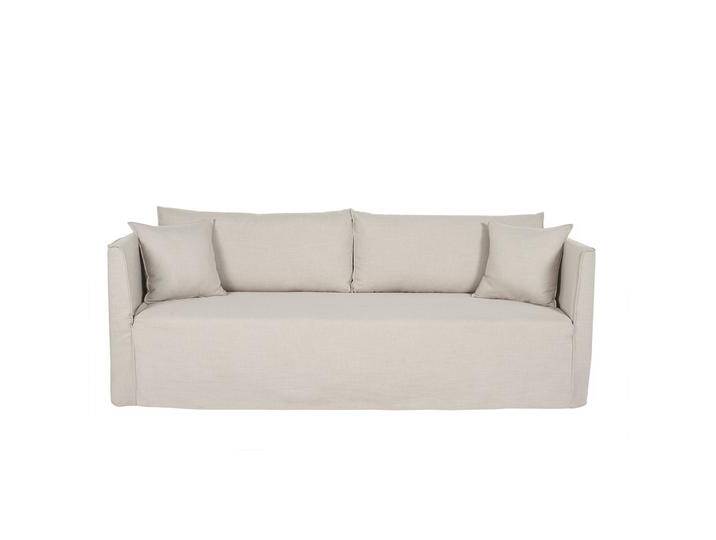 4-5-Sitzer-Sofa mit abnehmbarem Bezug aus beigem Stoff ADELE von Miliboo