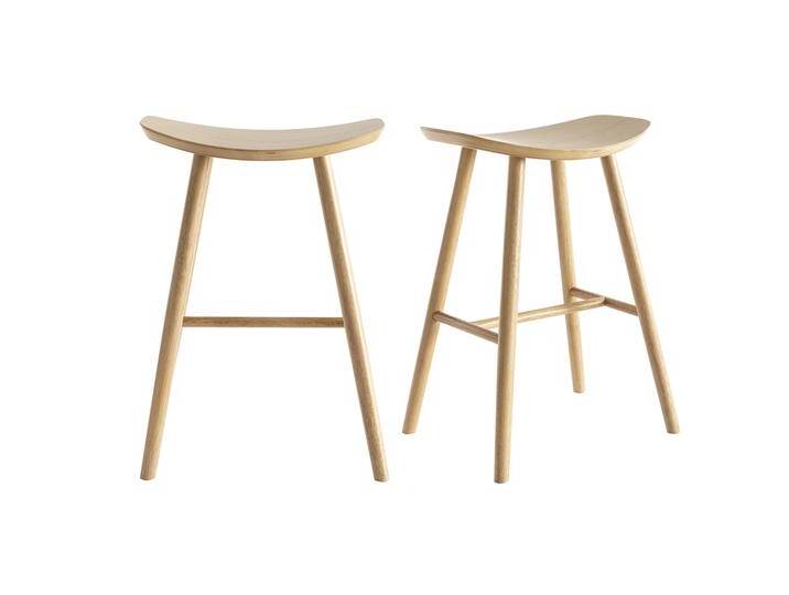 Barhocker helles Holz H65 cm (2er-Set) DEMORY von Miliboo