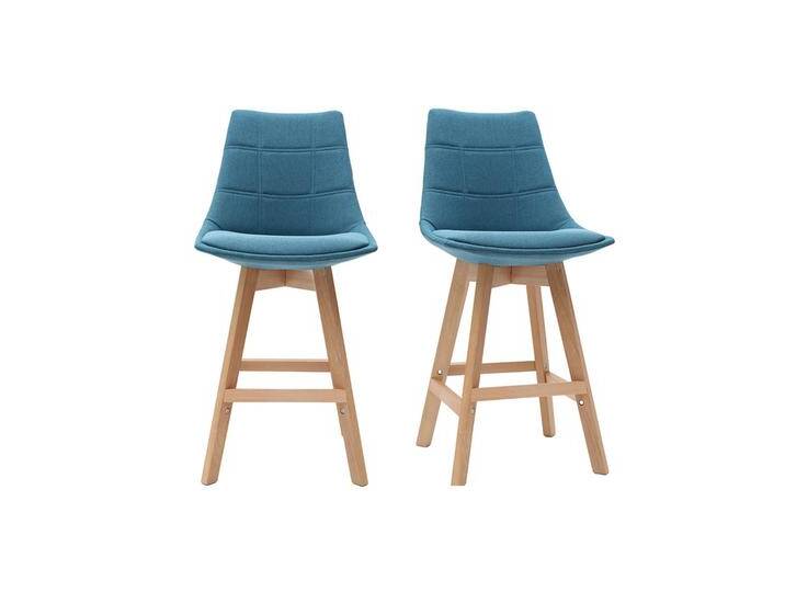 Barhocker skandinavisch Blaugrün 65 cm (2er-Set) MATILDE von Miliboo