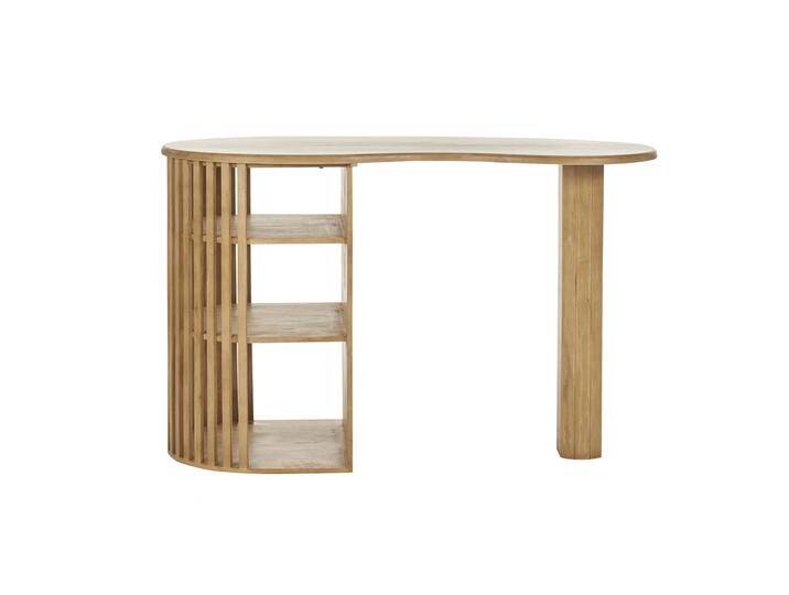 Bartisch mit Ablagefächern aus massivem Mangoholz H90 cm LOBIO Bartisch mit Ablagefächern aus massivem Mangoholz H90 cm LOBIO von Miliboo