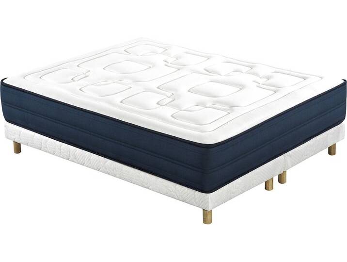 Bett 180 x 200 cm Boxspring und Memory-Foam-Matratze BENJI von Miliboo