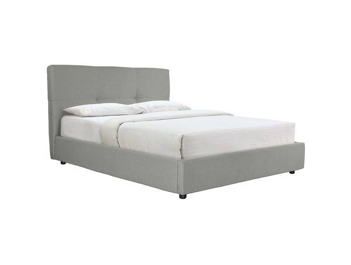 Bettgestell 160x200cm aus hellgrauem Stoff APOLLON von Miliboo