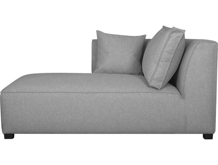 Chaiselongue gerade in perlgrauem Bezug PLURIEL von Miliboo